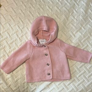 Old Navy Pink Knit Baby Hoodie